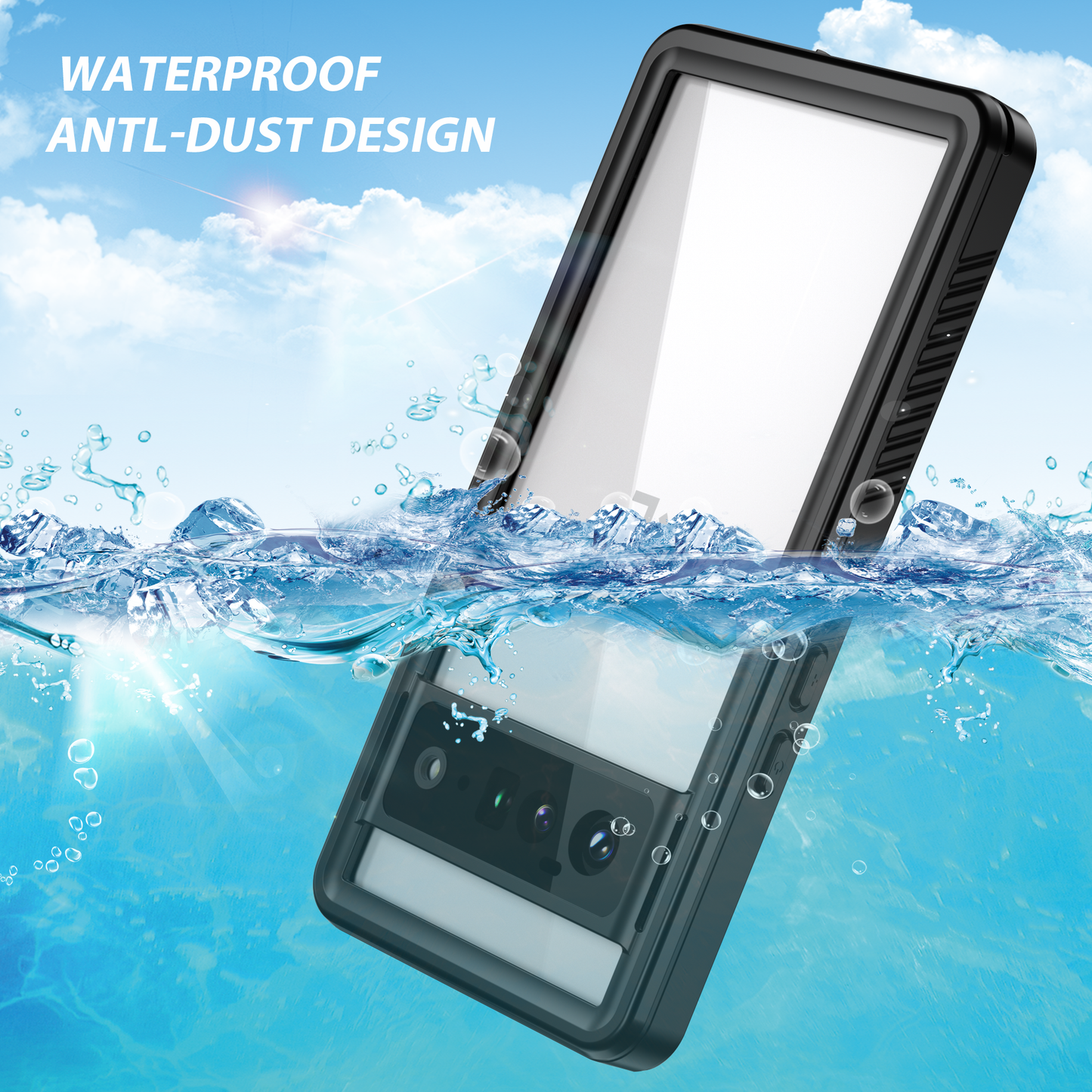 Twill Swimming IP68 Waterproof Google Pixel 6 Pro Case Bumper Combo