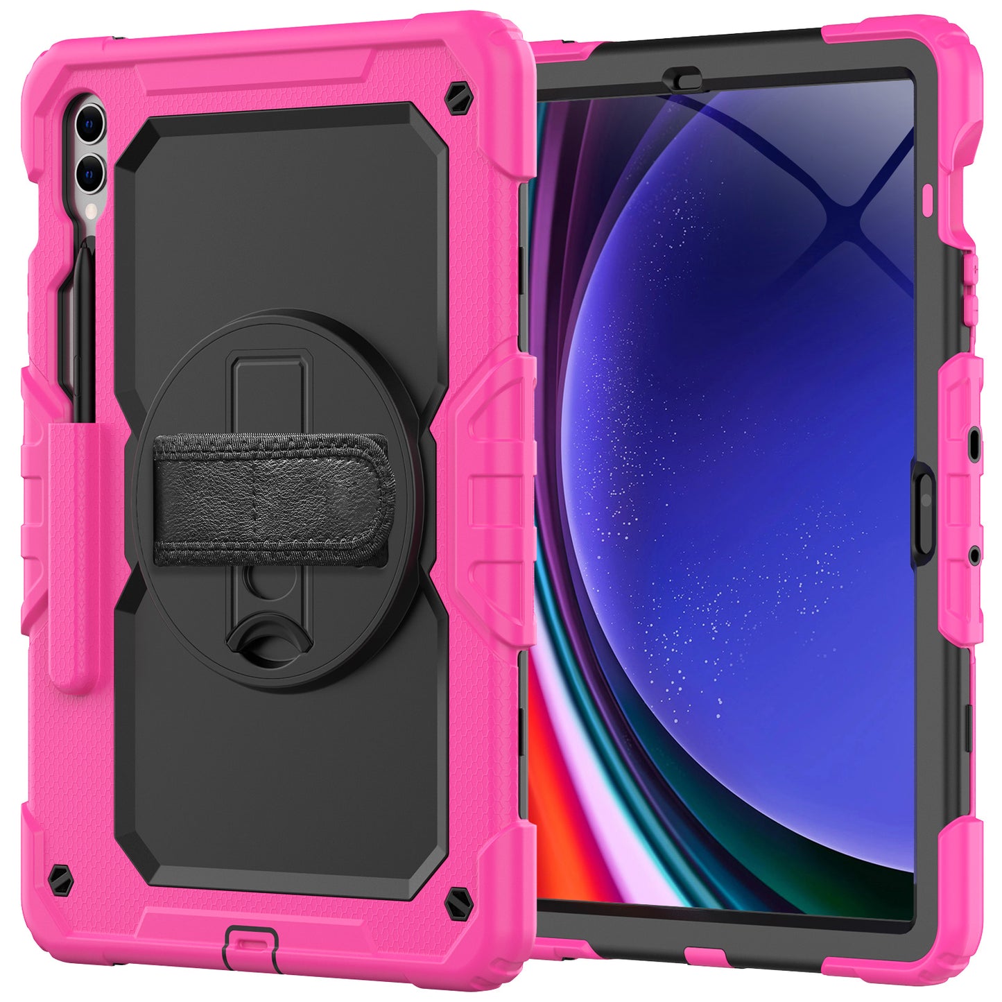 Tough Strap Built-in Screen Protector Galaxy Tab S9 FE Case Multi-functional