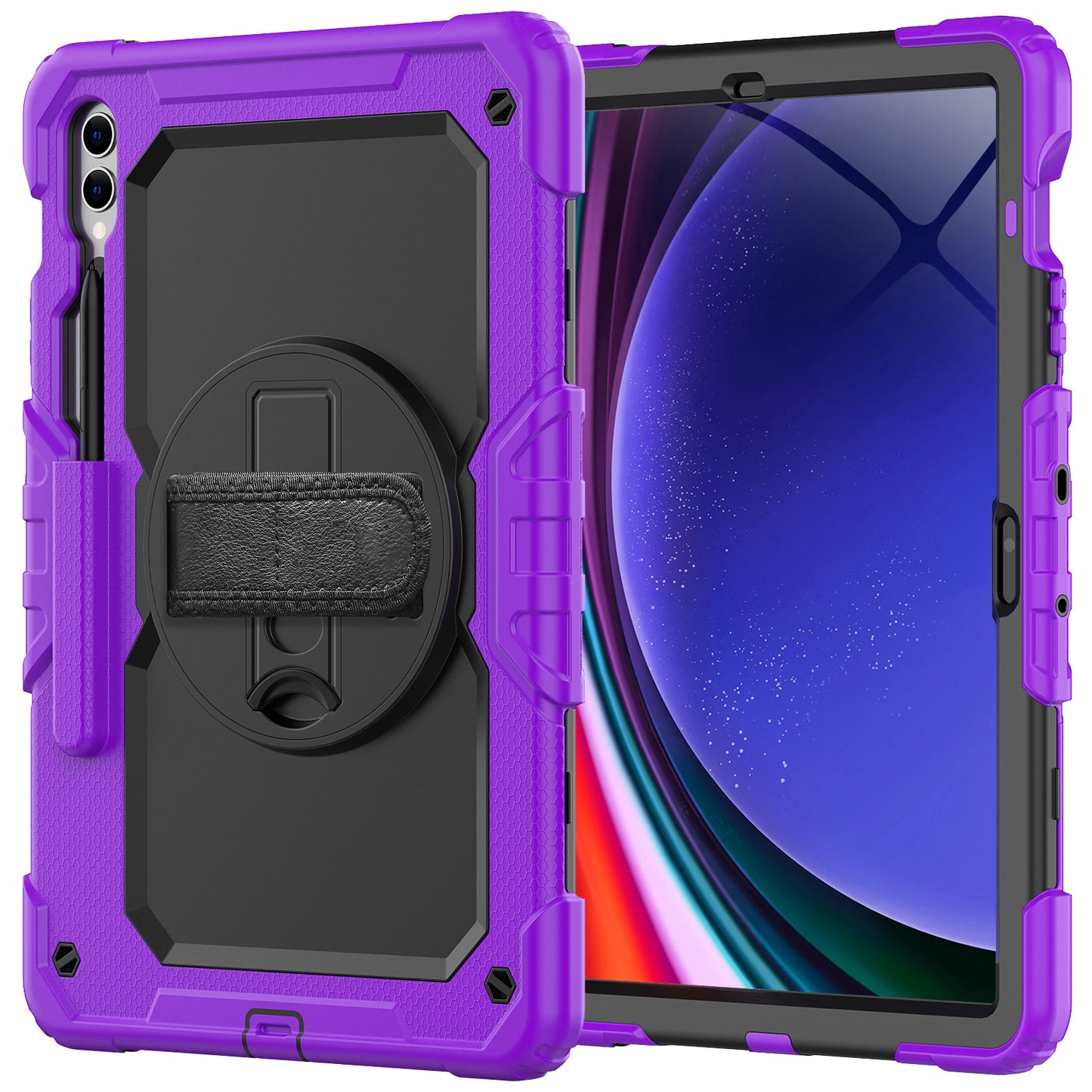 Tough Strap Built-in Screen Protector Galaxy Tab S9 FE Case Multi-functional