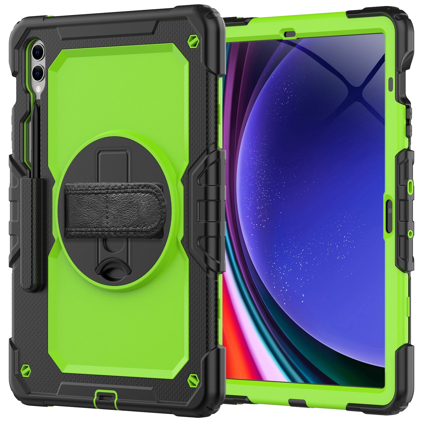 Tough Strap Built-in Screen Protector Galaxy Tab S9 FE Case Multi-functional