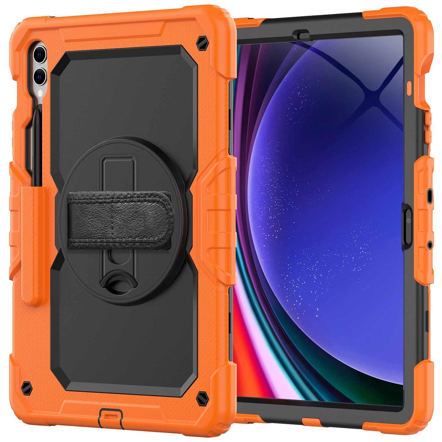 Tough Strap Built-in Screen Protector Galaxy Tab S9 FE Case Multi-functional