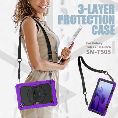 Tough Strap Built-in Screen Protector Galaxy Tab A7 Case Multi-functional