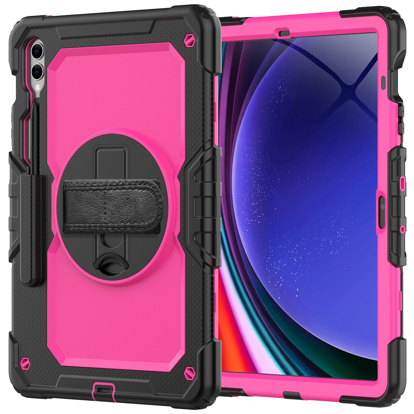 Tough Strap Built-in Screen Protector Galaxy Tab S9 FE Case Multi-functional