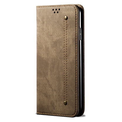 Retro Demin Wallet Leather Samsung Galaxy A15 Case Frosted TPU Shell