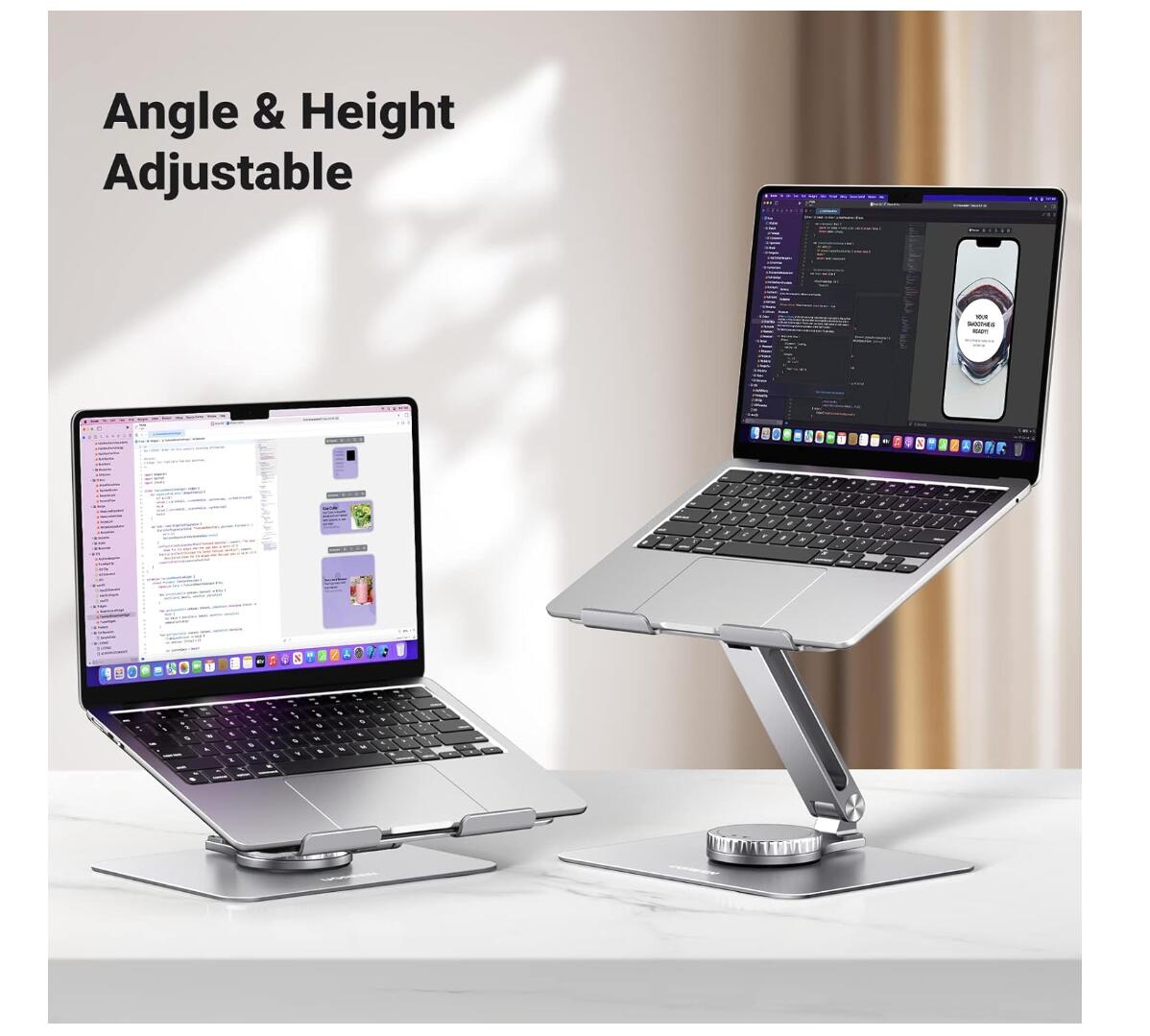 Adjustable 360 Rotating Base Holder Laptop Stand Ergonomic