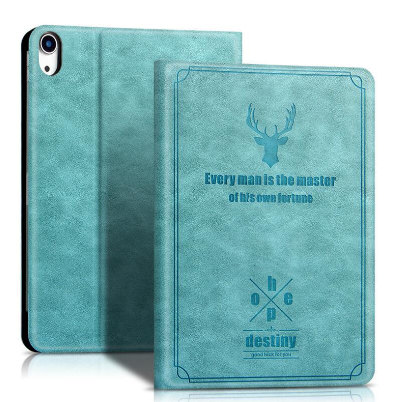 Destiny Imitation Deer Leather Apple iPad Air 5 Case Folio Stand