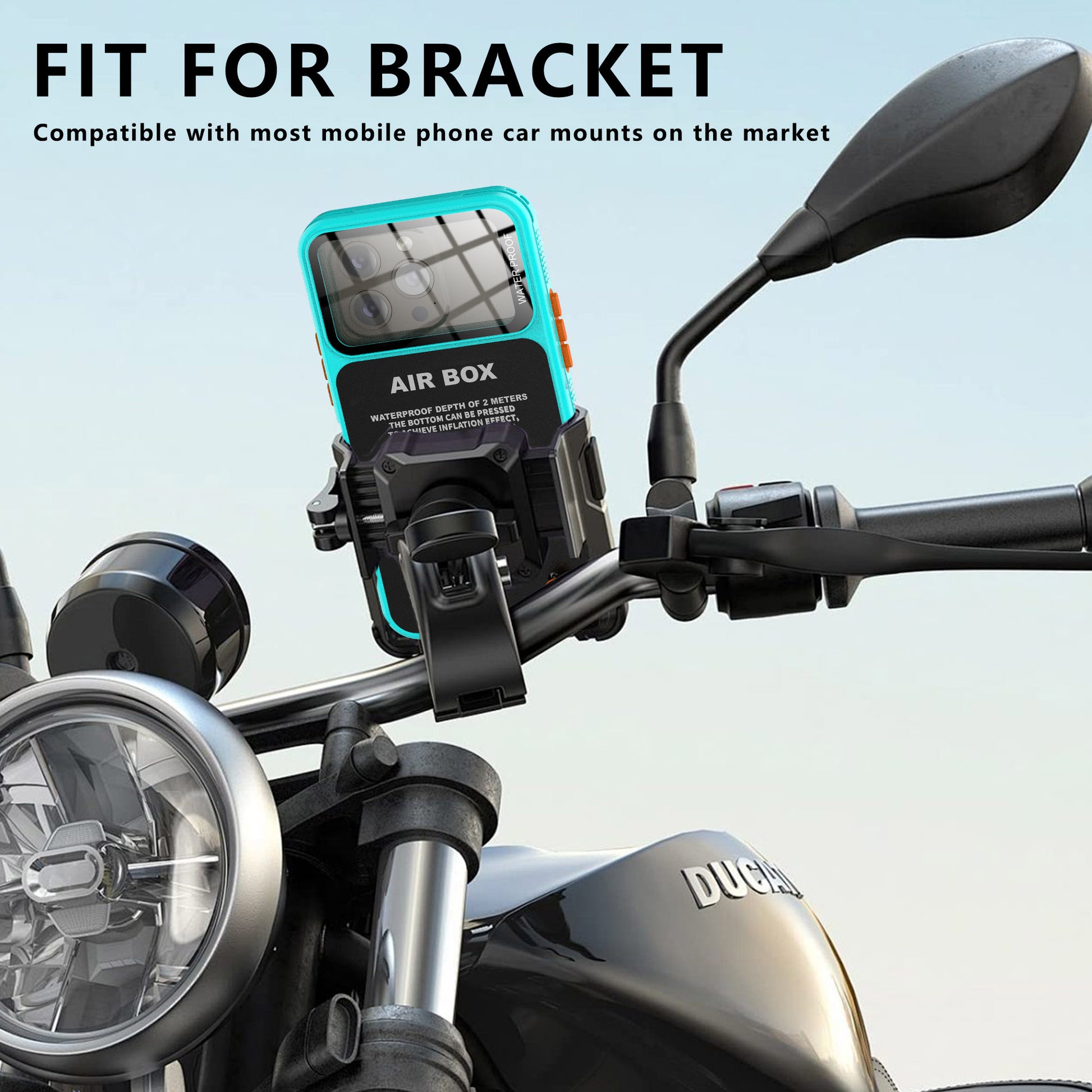 Ultramarine Technology All-Weather Waterproof Phone Case Rider IP68 with Lanyard & Neck Strap - iPhone 12