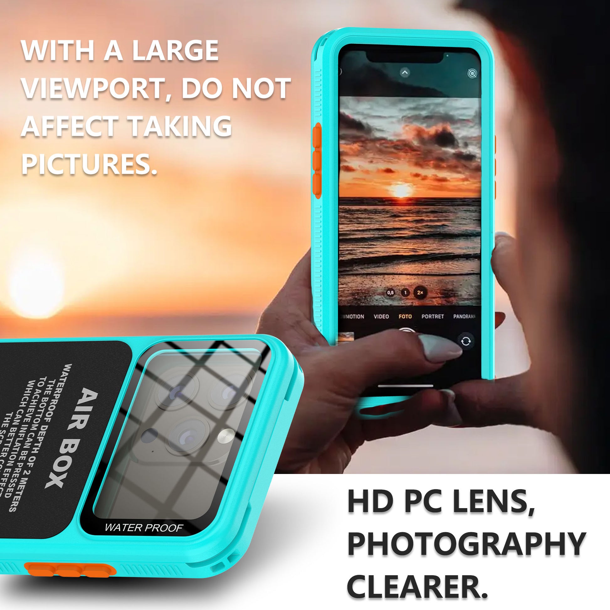 Ultramarine Technology All-Weather Waterproof Phone Case Rider IP68 with Lanyard & Neck Strap - iPhone 12