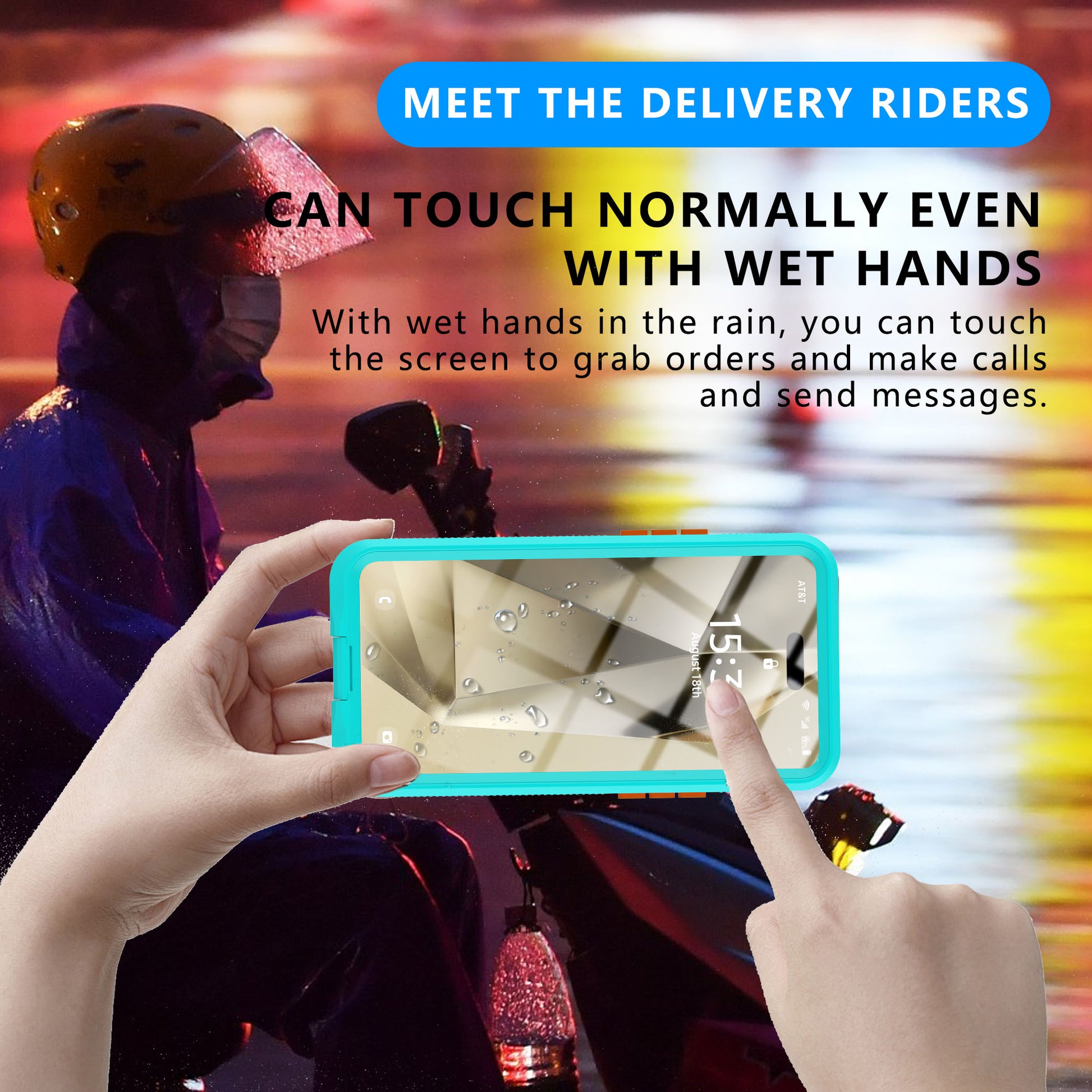 Ultramarine Technology All-Weather Waterproof Phone Case Rider IP68 with Lanyard & Neck Strap - iPhone 12