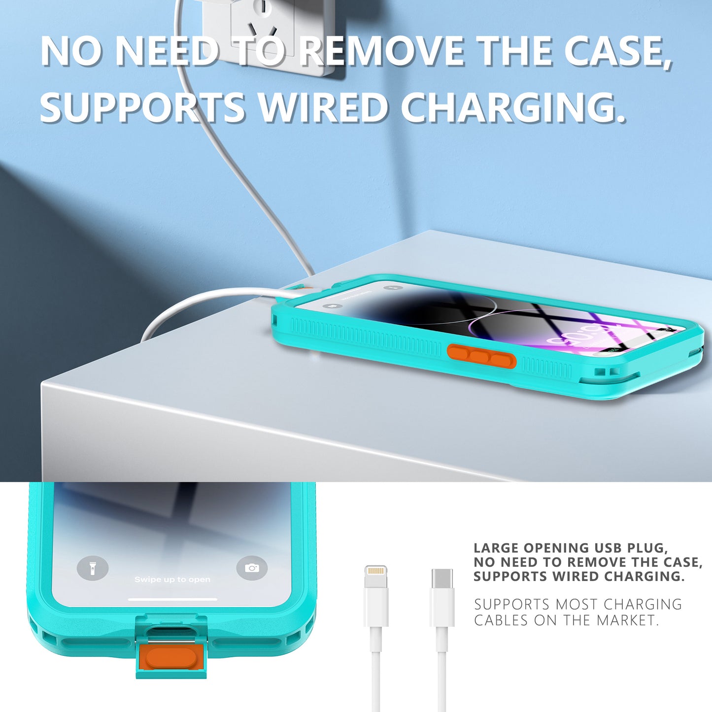 Ultramarine Technology All-Weather Waterproof Phone Case Rider IP68 with Lanyard & Neck Strap - iPhone 12