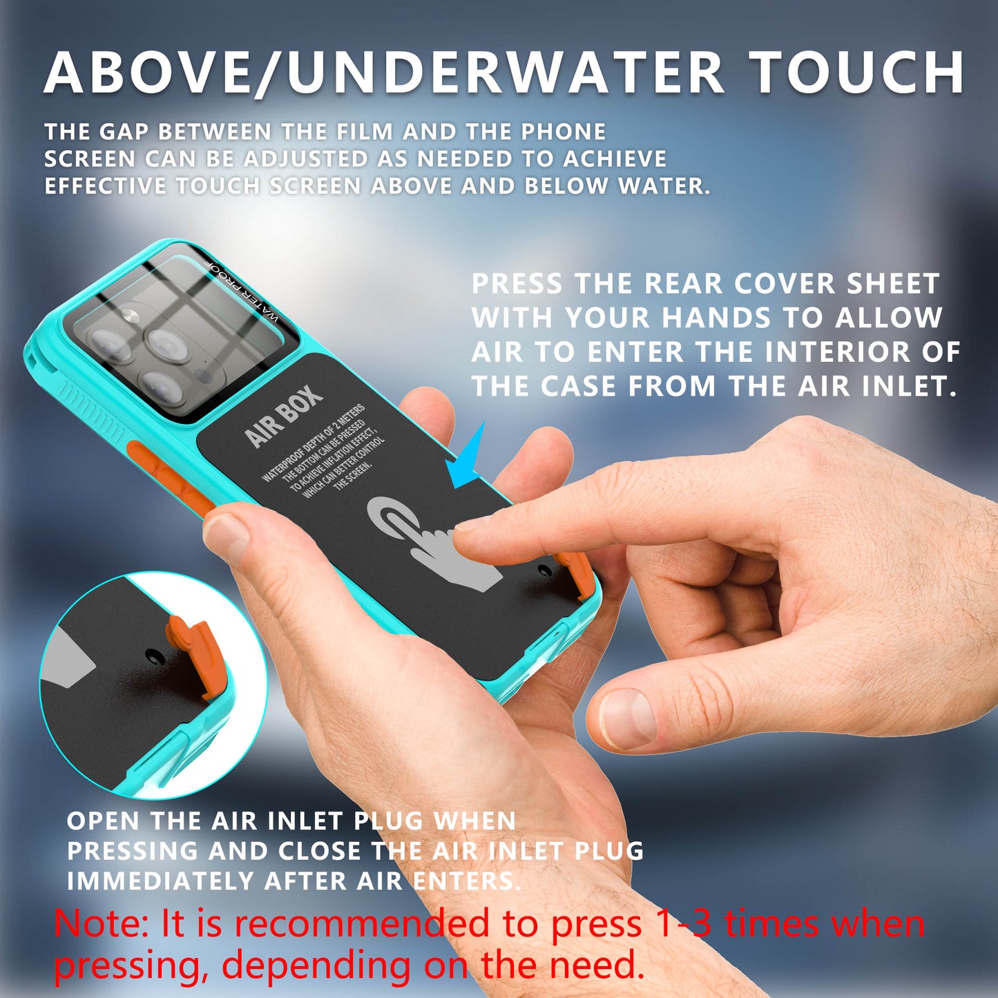 Ultramarine Technology All-Weather Waterproof Phone Case Rider IP68 with Lanyard & Neck Strap - iPhone 12