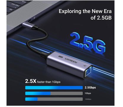 Aluminum LAN Network Adapter USB-C to Ethernet Cable