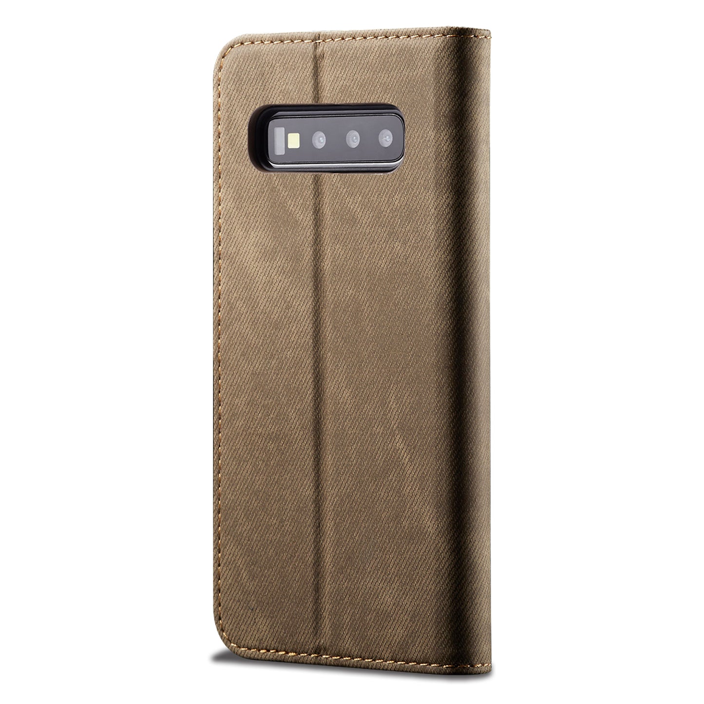 Retro Demin Wallet Leather Samsung Galaxy S10+ Case Frosted TPU Shell