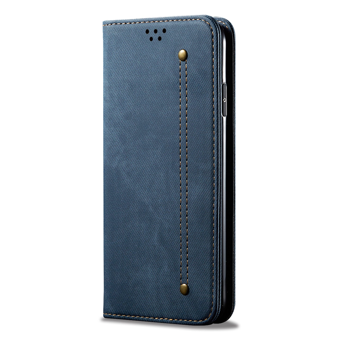 Retro Demin Wallet Leather iPhone 11 Pro Max Case Frosted TPU Shell