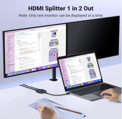 Bidirectional HDMI Switcher 2-in-1 Splitter 4KUHD 3D HDR