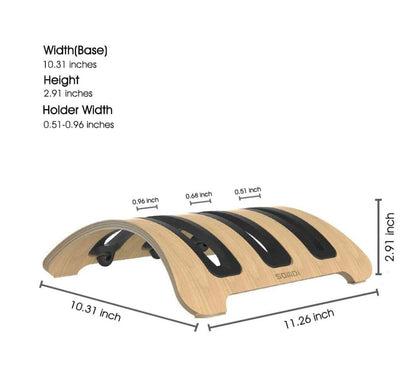 Birch Wood Laptop Stand 3-Slots Vertical Holder Space－Saving