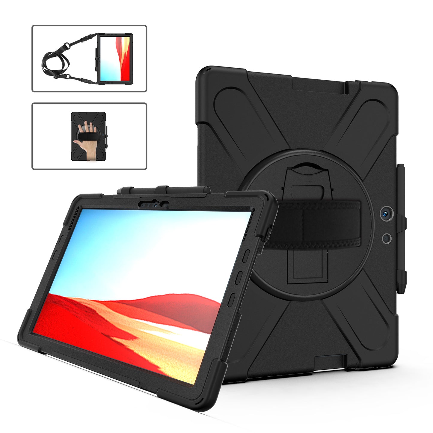 Pirate King Microsoft Surface Go 4 Case 360 Rotating Stand Hand