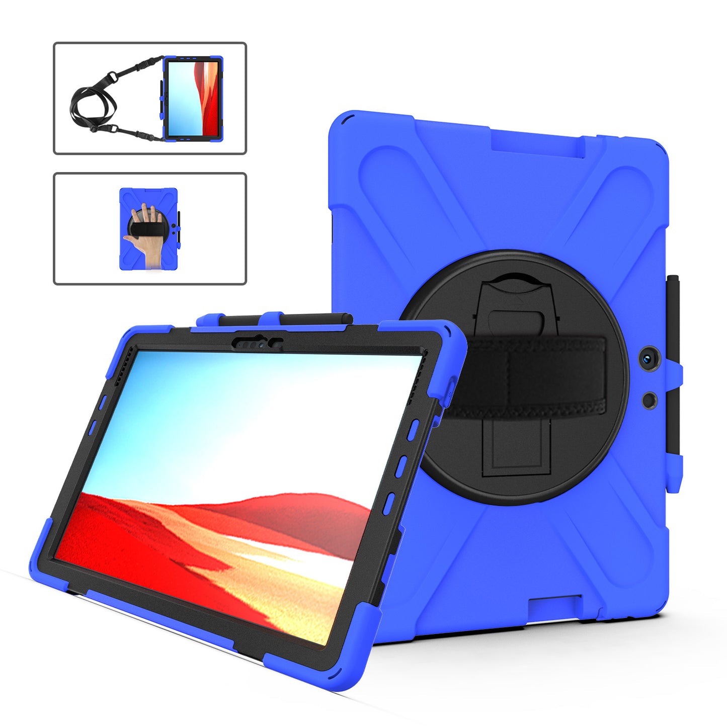 Pirate King Microsoft Surface Go 2 Case 360 Rotating Stand Hand