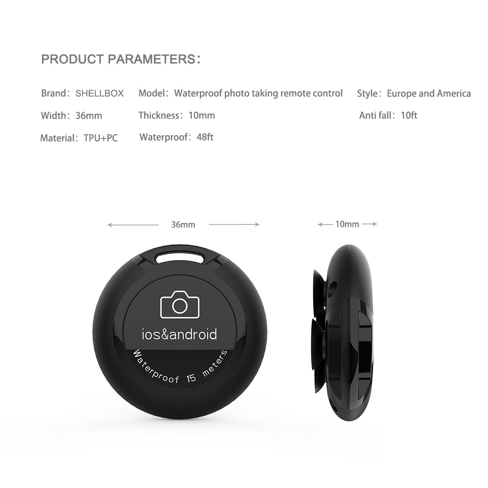 Bluetooth Waterproof Selfie Photo Taking Remote Control