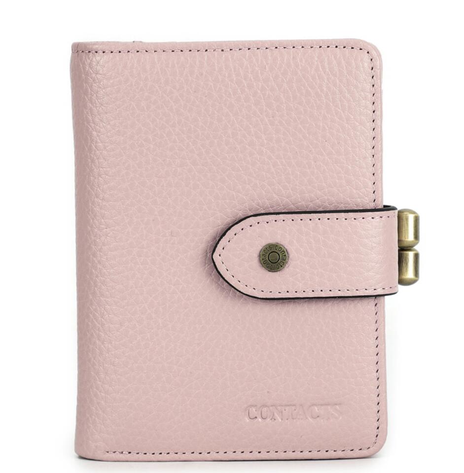 Women's Genuine Leather Wallet RFID Anti-theft Brush Multifunctional Iron Fashion