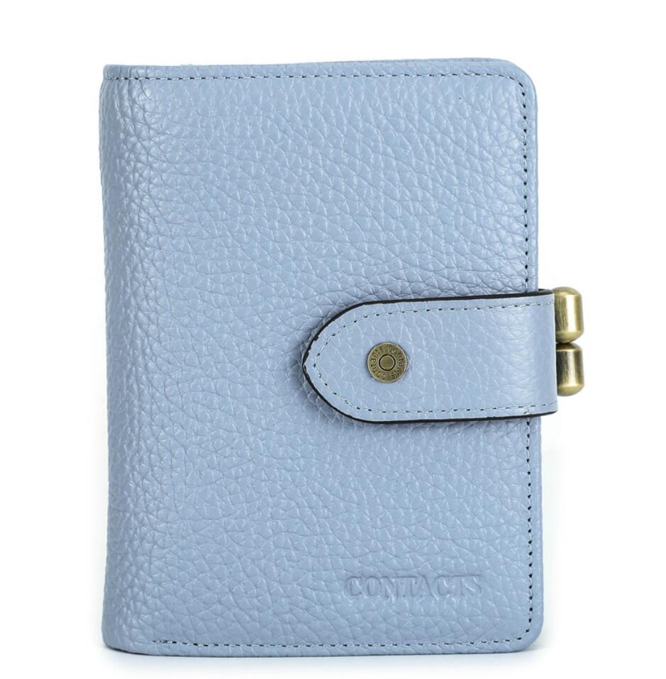 Women's Genuine Leather Wallet RFID Anti-theft Brush Multifunctional Iron Fashion