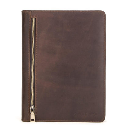 Apple iPad 10 Genuine Leather Case Multifunctional A5 Loose-Leaf Zipper Folio