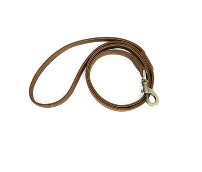 Animal Genuine Leather Pet Leash Rope Traction Handmade Double Sided Buckle