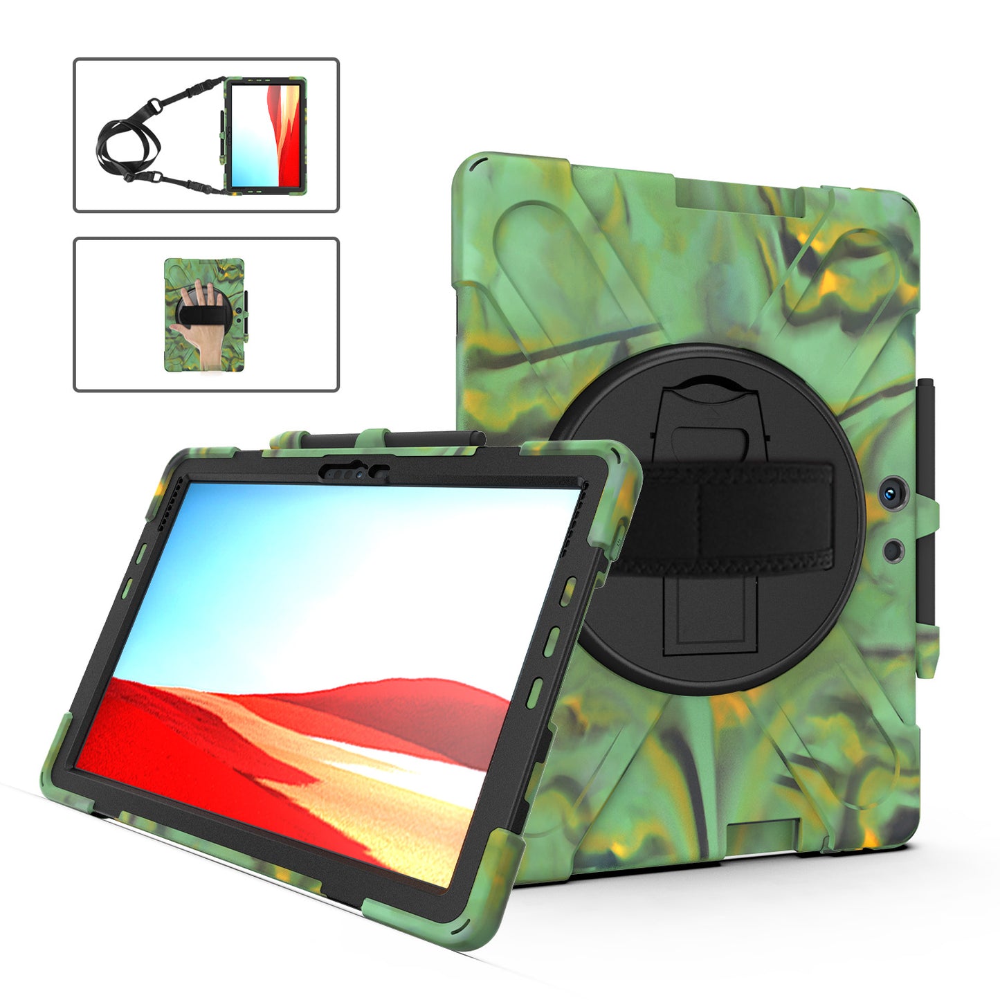 Pirate King Microsoft Surface Go 4 Case 360 Rotating Stand Hand