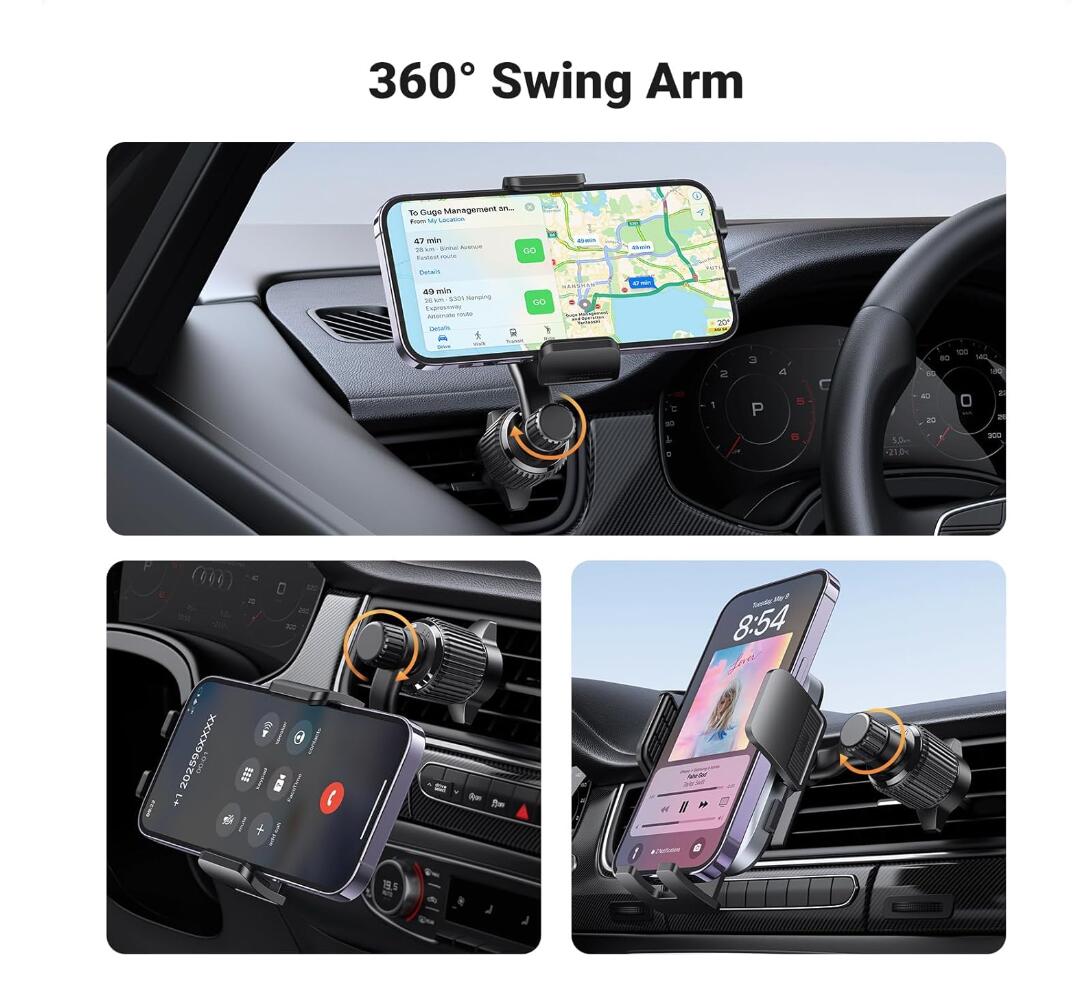 Car Air Vent Mount Phone Stand Holder Wider Clamp Clip