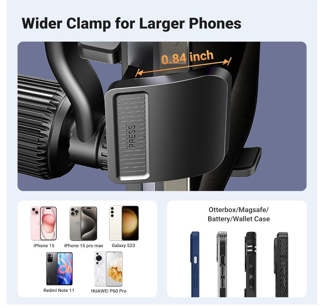 Car Air Vent Mount Phone Stand Holder Wider Clamp Clip