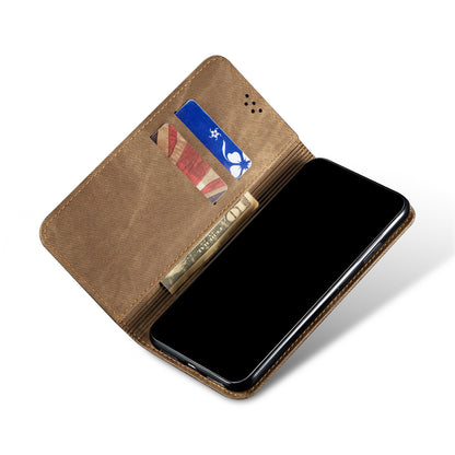 Retro Demin Wallet Leather Google Pixel 8A Case Frosted TPU Shell