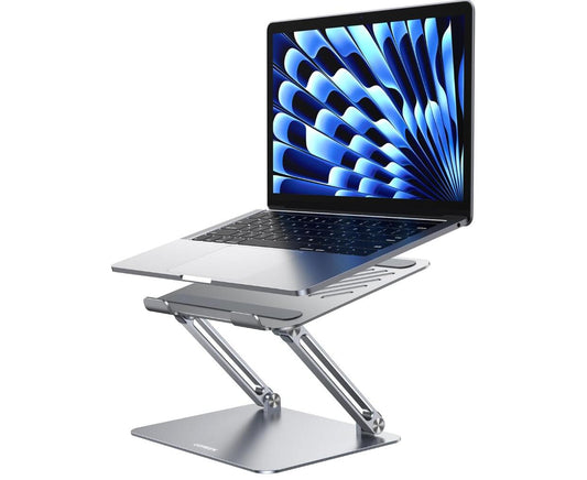 Desk Laptop Stand Holder Dual Rod Ergonomic Riser with Heat-Vent