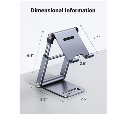 Desk Phone Stand Holder Adjustable Foldable Portable Aluminum