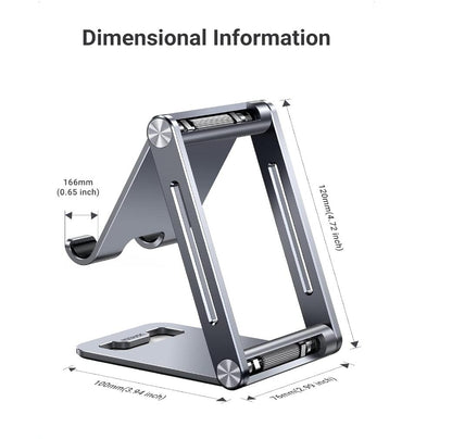 Dual Arms Sturdiness Aluminum Phone Stand Adjustable Portable