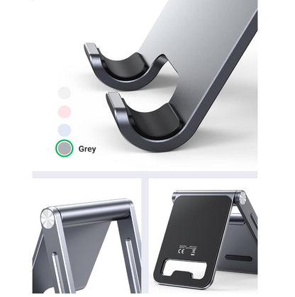 Dual Arms Sturdiness Aluminum Phone Stand Adjustable Portable