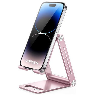 Dual Arms Sturdiness Aluminum Phone Stand Adjustable Portable