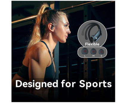 Dual LED Wireless Bluetooth Earbuds Sport Built-in Microphone