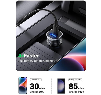 Dual PD Fast Charging 20W USB-C Car Charger 2-Port