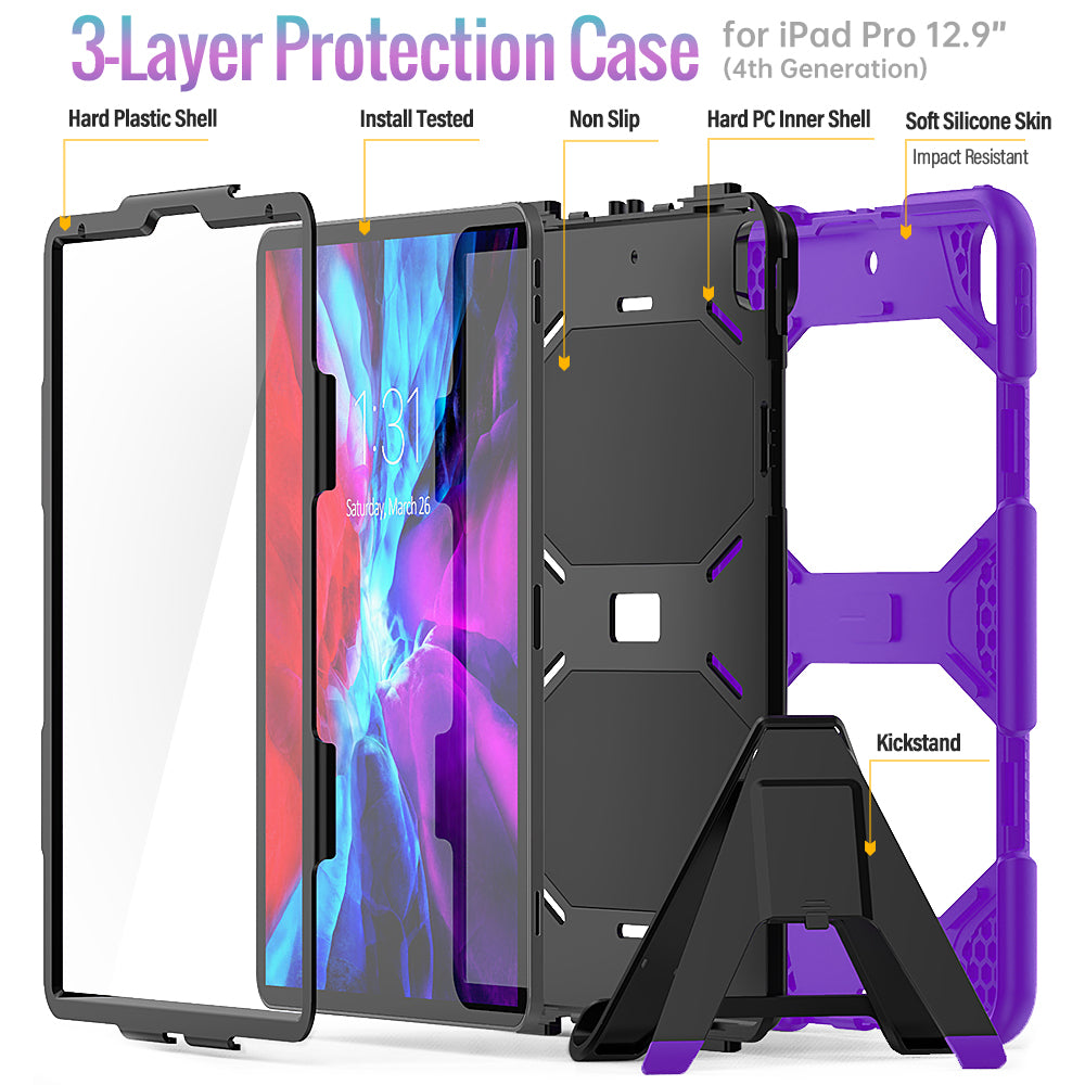 Tough Box Built-in Screen Protector iPad Pro 12.9 (2022) Case Shockproof