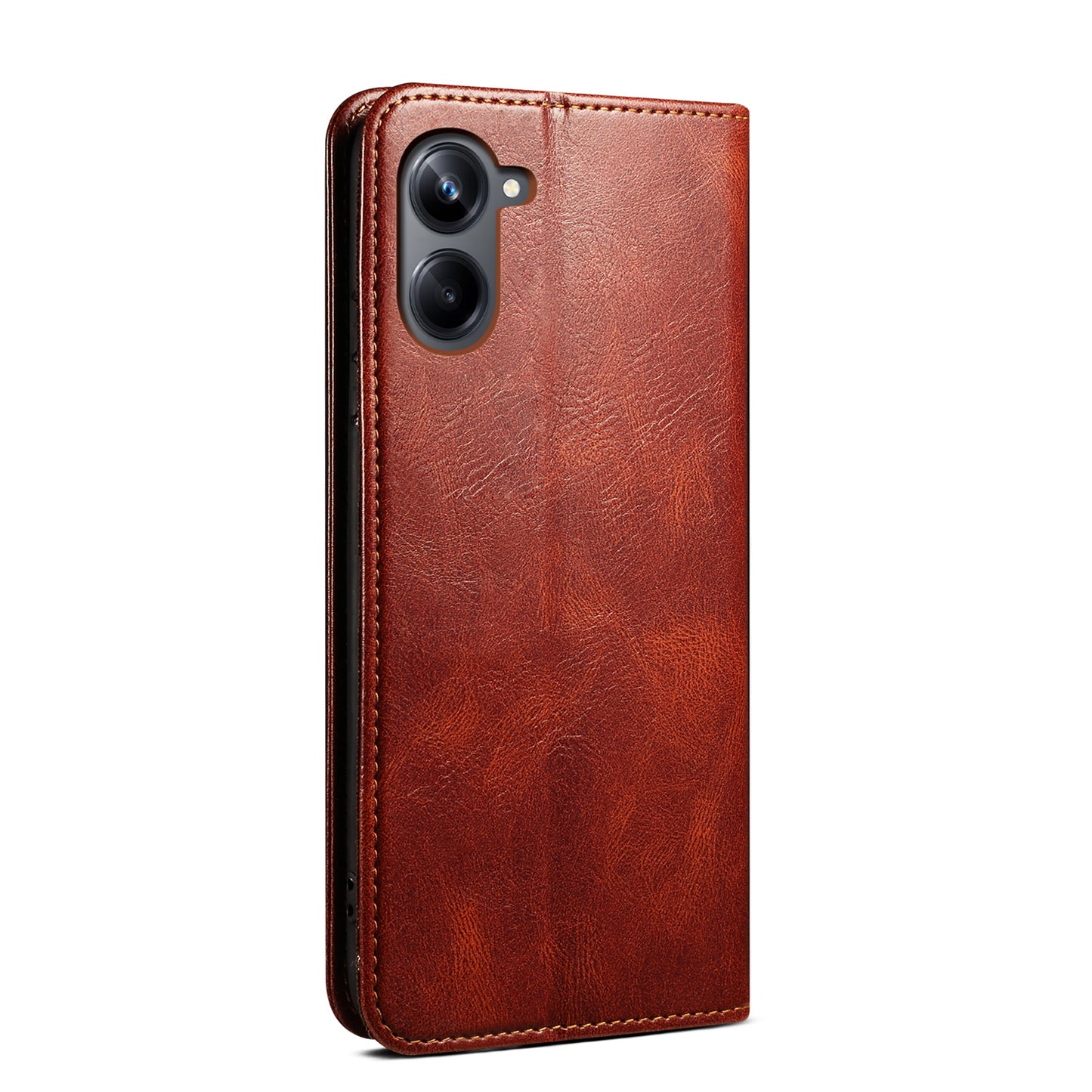 Oil Wax Leather Wallet Stand Galaxy A06 Case Magnetic Slim