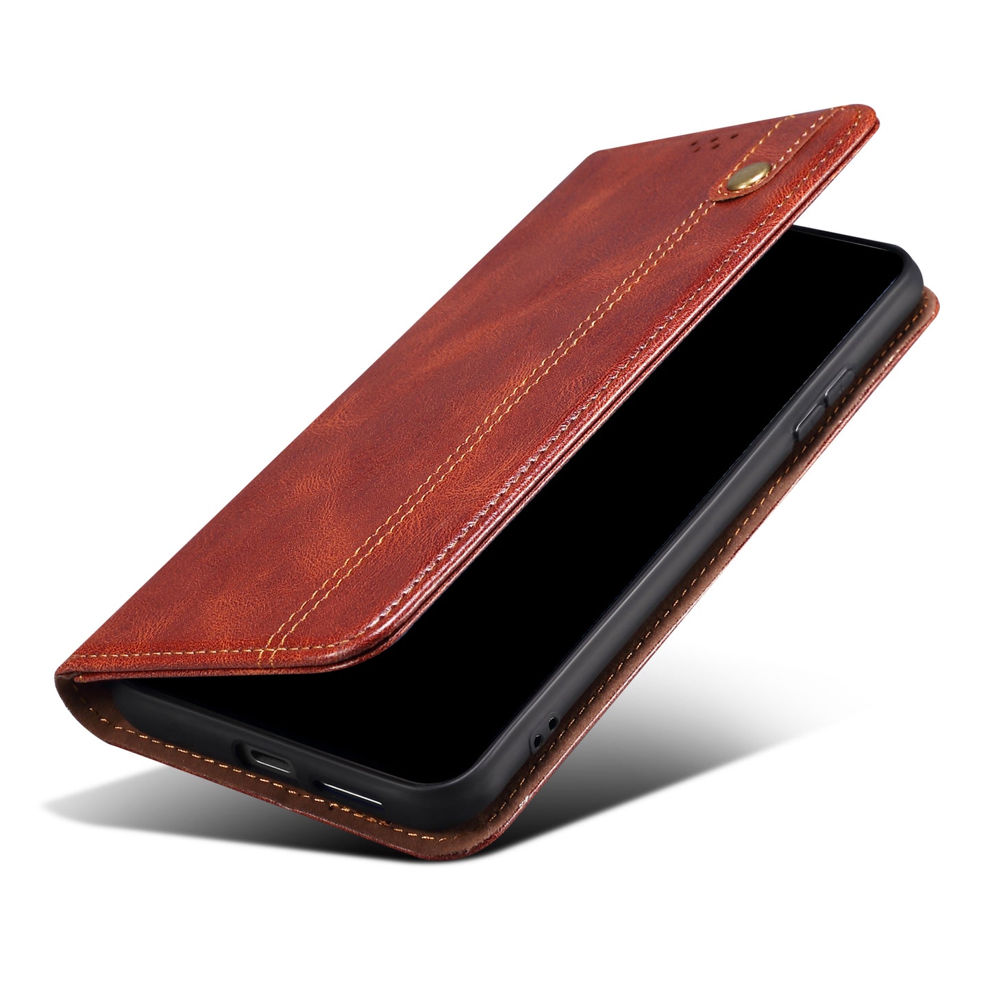 Oil Wax Leather Wallet Stand Galaxy A06 Case Magnetic Slim