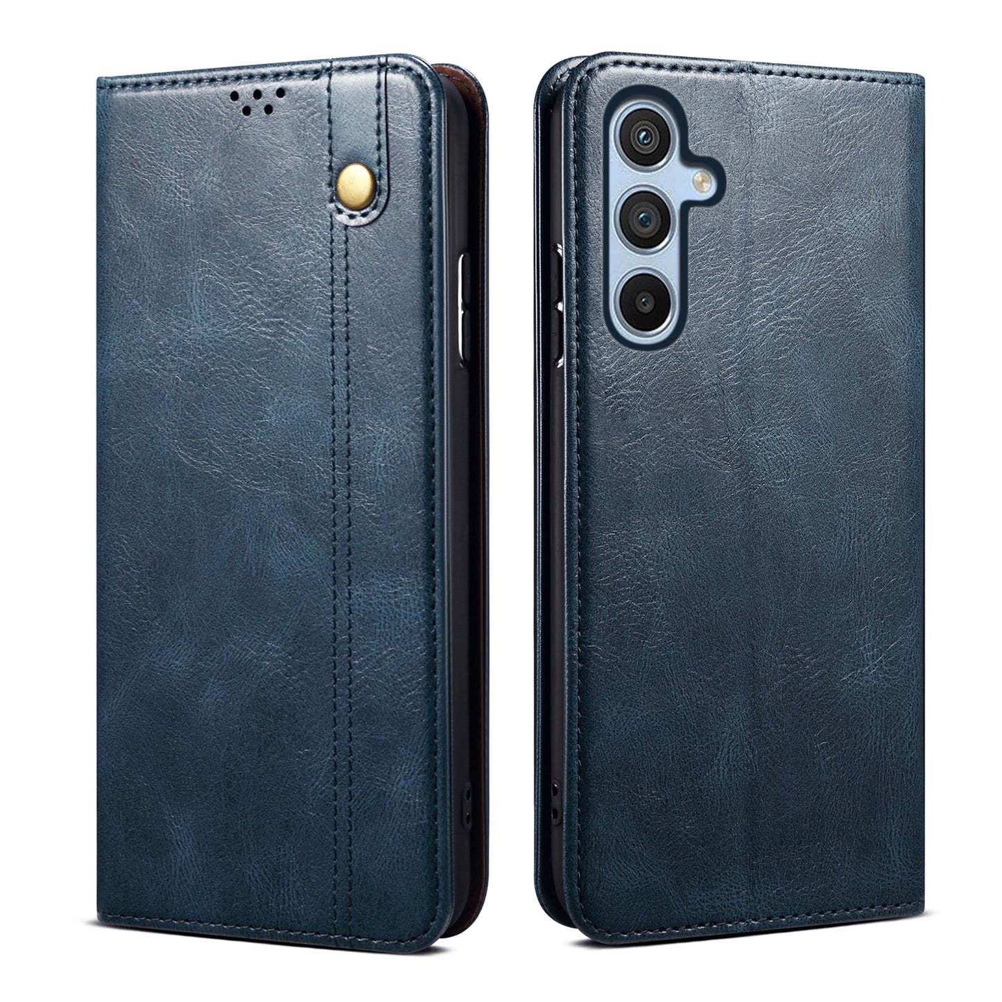 Oil Wax Leather Wallet Stand Galaxy A16 Case Magnetic Slim