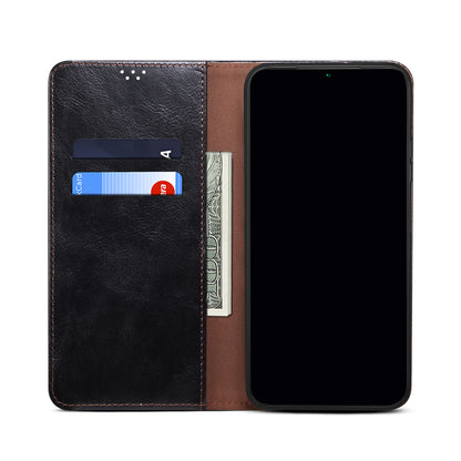 Oil Wax Leather Wallet Stand Galaxy A16 Case Magnetic Slim