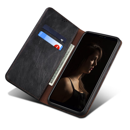 Oil Wax Leather Wallet Stand Galaxy A16 Case Magnetic Slim