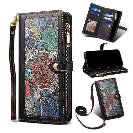 Multi-function 8 Card Slots Astral Galaxy A12 Case with Hand Strap