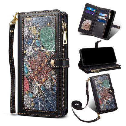 Multi-function 8 Card Slots Astral Galaxy A04 Case with Hand Strap