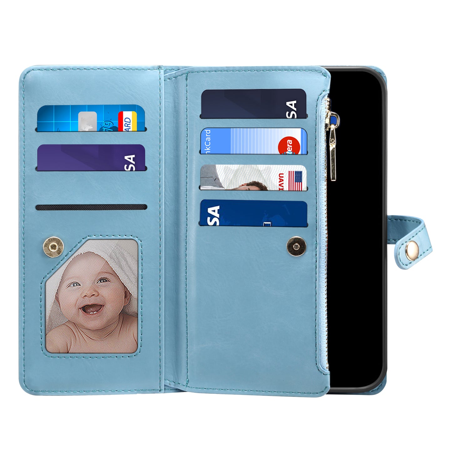 Multi-function 8 Card Slots Astral Galaxy A04 Case with Hand Strap