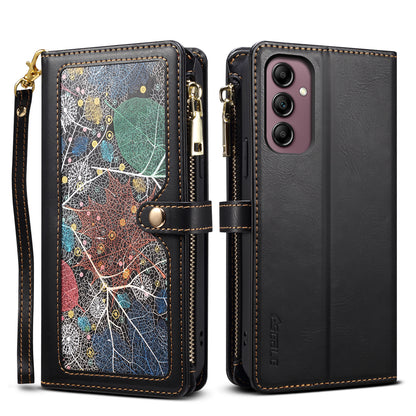 Multi-function 8 Card Slots Astral Galaxy A34 Case with Hand Strap