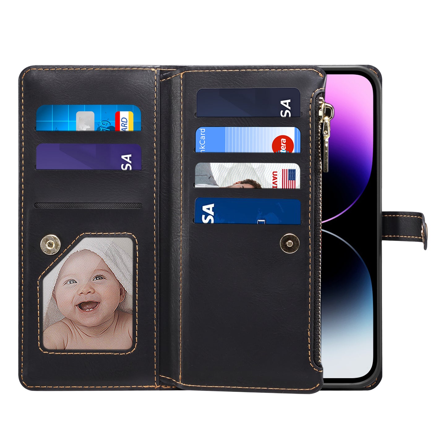 Multi-function 8 Card Slots Astral iPhone 14 Pro Max Case Hand Strap