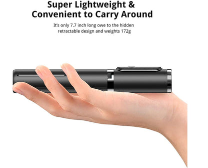 Extension 3-in-1 Bluetooth Selfie Stick Triple with Wireless Remote Aluminum